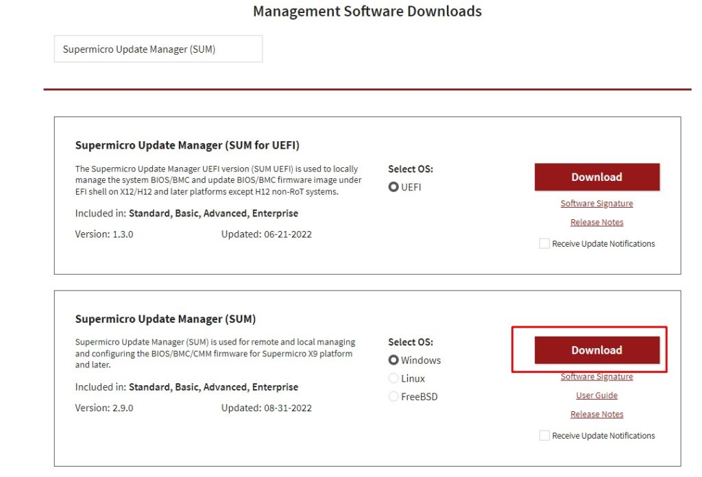 Download Supermicro Update Manager