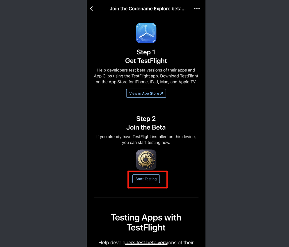 Start Testing