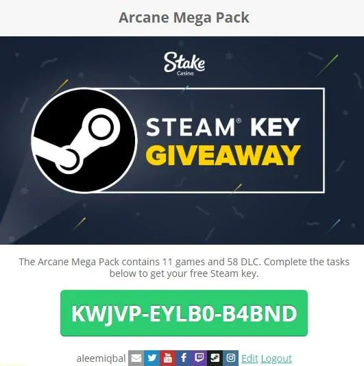 Free Giveaways and Keys for Steam Games
